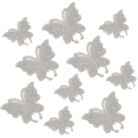 10Pcs 2 Styles Glass Rhinestone Car Stickers STIC-GF0001-42B-1