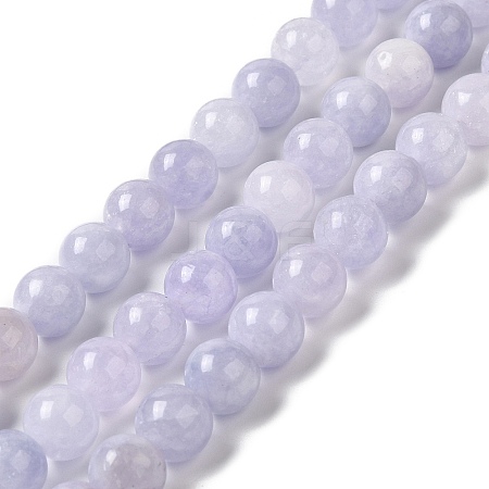 Natural Dyed White Jade Beads Strands G-M402-C03-10-1