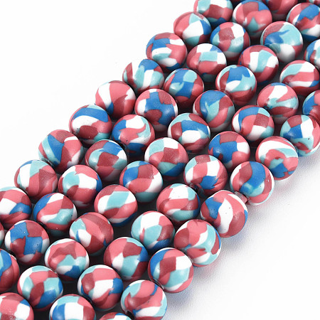 Handmade Polymer Clay Beads Strands CLAY-N008-054-10-1