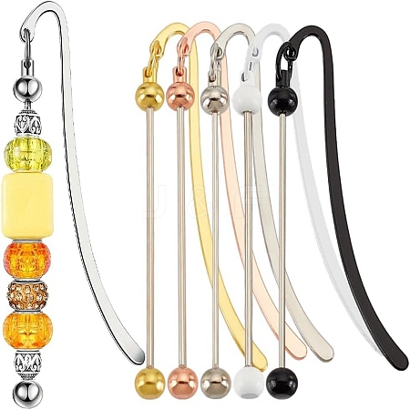 10Pcs 5 Colors Iron Bookmark Findings IFIN-AR0001-41-1