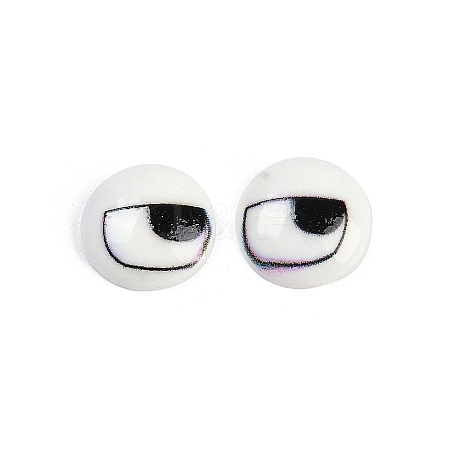 Flat Round Cartoon Resin Cabochons CRES-Q009-01C-1