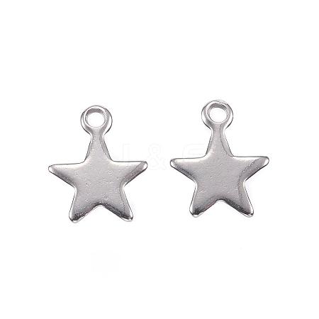 Tarnish Resistant 201 Stainless Steel Charms STAS-F039-04B-P-1