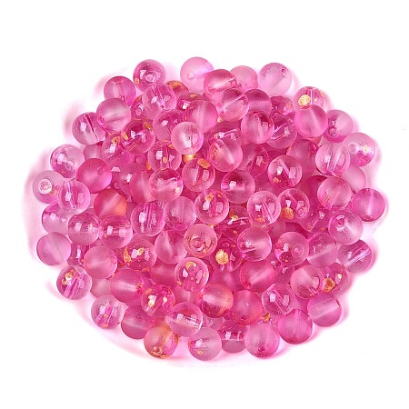 Frosted Baking Painted Glass Beads DGLA-N005-8mm-04-1