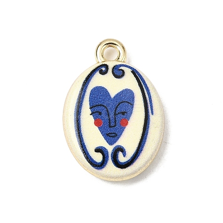 Printed Alloy Pendants ENAM-F160-02D-G-1
