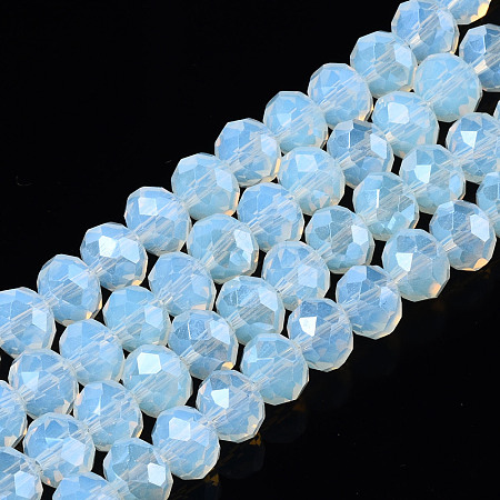 Electroplate Glass Beads Strands EGLA-A034-J8mm-A10-1