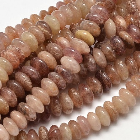 Rondelle Natural Red Star Stone Beads Strands G-P109-06-1
