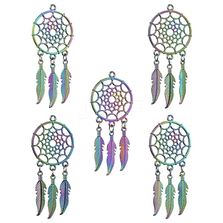 5Pcs Alloy Big Pendants FIND-YW0008-54-1