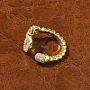 Brass Micro Pave Clear Cubic Zirconia Cuff Rings RJEW-U037-01G-3