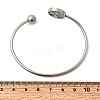 304 Stainless Steel Cuff Bangles for Women BJEW-D436-02P-5