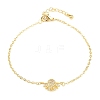 2Pcs Brass Micro Pave Cubic Zirconia Link Bracelets BJEW-G782-01GP-3
