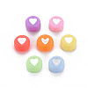 Opaque Acrylic Beads X-MACR-T027-01-4