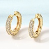 Brass Micro Pave Cubic Zirconia Hoop Earrings KK-CBA8324-24G-04-3