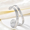 304 Stainless Steel Cuff Bangles for Women BJEW-B108-02P-1