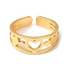 304 Stainless Steel Open Cuff Rings Set for Women SA-CBABC0E-06G-3