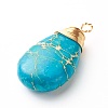 Dyed Natural Regalite/Imperial Jasper/Sea Sediment Jasper Pendants PALLOY-JF00881-3