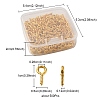 500Pcs Iron Screw Eye Pin Peg Bails FIND-YW0003-06G-4