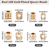 120Pcs 4 Styles Brass Spacer Beads KK-BBC0011-37-2