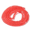 Baking Paint Imitation Jade Glass Round Bead Strands X-DGLA-Q021-4mm-32-3