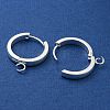 201 Stainless Steel Huggie Hoop Earrings Findings STAS-A167-01O-S-2