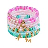 Polymer Clay Heishi Beads Stretch Bracelets Sets BJEW-SZ0001-51-1