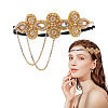 Glass Rhinestone HeadBands for Women OHAR-WH0021-74G-1