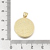 Brass Micro Pave Clear Cubic Zirconia Pendants CU-CBAF50C-01A-G-3