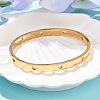 Hollow Heart 304 Stainless Steel Bangles for Women BJEW-Z092-11G-3