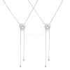 2Pcs Adjustable Brass Curb Chains Cowboy Hat Sweater Lariat Necklaces NJEW-UN0001-78P-1
