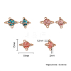 Zinc Alloy Enamel Links connectors ENAM-CJ0001-19-2