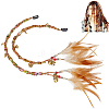 2Pcs Elastic Wrapped Core Cord & Flat Faux Suede Cord Wigs HJEW-PH02262-1