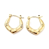 Chunky Rhombus 304 Stainless Steel Hoop Earrings for Women EJEW-C067-02G-1