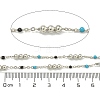 Brass Enamel Round Beaded Link Chain CHC-G022-07P-09-2