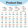 112Pcs 28 Styles Alloy Enamel Pendants ENAM-TA0009-08-4