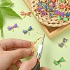 45Pcs 9 Colors Insect Theme Alloy Enamel Connector Charms ENAM-CJ0003-83-4