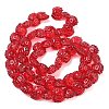 Electroplate Baking Paint Transparent Glass Beads Strands GL-CBA17FF-02D-1