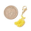 Glass Seed Beaded Banana Pendant Decoration HJEW-MZ00144-3