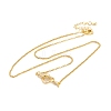 Heart Knot Rack Plating Brass Pendant Necklaces NJEW-S423-02G-2