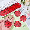 11Pcs PVC Plastic Ladybug Pendant Decorations HJEW-SC0003-22-3