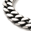 304 Stainless Steel Cuban Link Chain Bracelets for Women Men BJEW-Q341-15B-AS-2