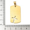 304 Stainless Steel Rhinestone Stamping Blank Tag Pendants STAS-G346-16G-3