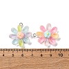 Transparent Resin Pendants RESI-A046-05C-4