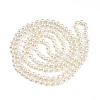 8.2MM Baking Paint Pearlized Glass Pearl Round Beaded Long Necklaces HY-T002-03B-4