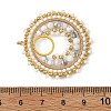 304 Stainless Steel & Brass & Natural Howlite & TOHO Glass Seed Beaded Pendants PALLOY-MZ01379-02-3