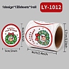 120 Round Paper Christmas Cartoon Sticker Rolls DIY-M070-09A-1