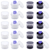 20Pcs 2 Colors Round Jewelry Clear Plastic Loose Diamond Storage Box CON-GF0001-15B-1