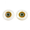 Printed Freshwater Shell Charms LS-SHEL-T009-20C-4