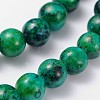 Dyed & Natural Yellow Turquoise(Jasper) Beads Strands X-GSR8mmC094-2