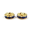 Brass Rhinestone Spacer Beads RB-A014-L12mm-05G-2