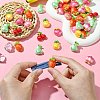60Pcs 6 Styles Opaque Resin Decoden Cabochons RESI-CJ0004-15-6