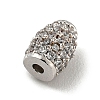 Brass Micro Pave Cubic Zirconia Beads KK-G493-25C-P-2